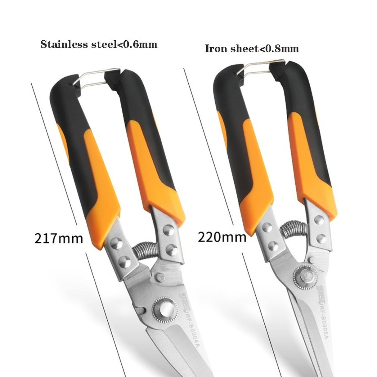 Professional Industrial Shears, JRF Stainless Steel Scissors, Tin Snips For Metal Sheet & PVC Pipe Cutting