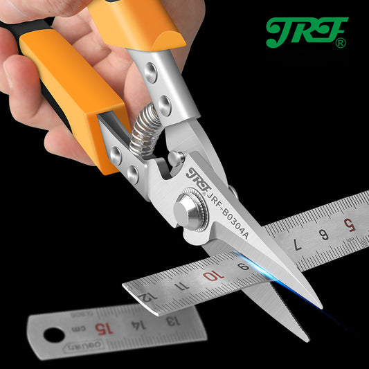 Professional Industrial Shears, JRF Stainless Steel Scissors, Tin Snips For Metal Sheet & PVC Pipe Cutting
